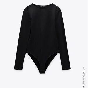 Zara Elegant Black Bodysuit